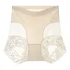Pantaletas de Seda de Hielo Ultra Delgadas, Sensación de Piel Desnuda, de Cintura Alta con Control de Abdomen para Mujer, Cómodas, Transpirables, No Aprietan, Calzones de Mujer Sin Costuras