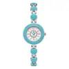 Reloj de cuarzo de lujo de alta calidad para mujer, reloj de pulsera redondo moderno y a la moda, adecuado como accesorio o regalo