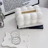 Caja de Pañuelos de Plástico Estilo Crema Europea para Malvaviscos, Mesa de Comedor de Sala de Estar, Caja de Servilletas de Papel, Adornos de Escritorio