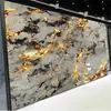 Revestimiento de Pared de Panel de Roca de Carbono Panel UV Panel de Cristal de Carbono Decoración de Mármol Imitación Pared de Fondo de TV Panel de Chapa de Madera Pandora