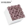Flor Eterna de Yunnan Rosa Cuadrada Cubo de Abrazo Caja de Regalo Adornos Más Vendidos en Amazon Wholesale Ramo de Regalo para Festival