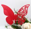 Amazon Tarjeta de Copa Mariposa Hueca Tarjeta de Asiento Mariposa Blanca Tarjeta Láser Pegatina de Pared 3D Tarjeta de Papel Decorativa
