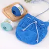 Hilo de Algodón Hueco de 2 mm para Bolsas de Playa Caladas Hechas a Mano con Ganchillo, Material Especial Bola de Hilo Redonda de 2 mm