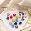 Dopamina Cor Sólida Simétrico Redondo Coração Liga Simples Esmalte Gota de Óleo Pingente DIY Acessórios de Joias Feitos à Mão