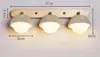 Luz de espelho LED frontal para lavatório de banheiro, penteadeira minimalista retrô japonesa, lavatório, luminária de parede rotativa para iluminação de quadros