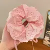 Goma para el pelo dulce floral estilo bosque para mujer, coleta suave y de alta gama estilo coreano, cuerda grande para el pelo, accesorio para el pelo de Ins, accesorio para la cabeza