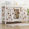 Cortina Mosquitera para Cama de Dormitorio Estudiantil Pre-Almacén Cortina de Cama Integrada Litera Superior e Inferior Tela Blackout Dormitorio Femenino Cortina de Privacidad de Doble Propósito