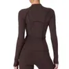 Chaqueta Deportiva Lu Brand Estilo Nuevo de Primavera para Mujer, Corte Ajustado, Manga Larga, Ciclismo al Aire Libre, Chaqueta de Yoga con Cremallera