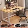 Escritorio de Computadora para Dormitorio, Escritorio Simple para el Hogar, Escritorio de Estudio para Estudiantes, Engrosado y Reforzado, Escritorio Rectangular Moderno para Oficina