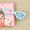 Pinza para el pelo con montura de gafas de color caramelo para niñas, linda pinza de pico de pato para flequillo y peinado del cabello suelto, accesorio de moda para el cabello de color macarrón