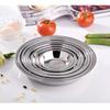 Plato Redondo Engrosado de Acero Inoxidable 304 de Grado Alimenticio para Cantinas, Restaurantes y Uso Doméstico, Disponible en Varios Tamaños, Apilable