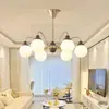 Luminária de sala de estar Feijão Mágico, luminária retrô francesa para sala de jantar, luminária para quarto principal, estilo Bauhaus de meados do século, cor creme, design minimalista nórdico