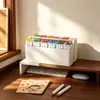 Caja de Almacenamiento Portátil BNBS Dividida para Lápices de Colores, Organizador de Materiales de Arte para el Aula, Organizador de Papelería para Escritorio de Estudiante