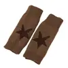 Guantes de media mano de estrella de cinco puntas para hombres y mujeres, guantes de punto cálidos de otoño e invierno, guantes cálidos de moda de media mano, mangas falsas versátiles