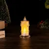 Vela Digital Simulada Luz de Velas Lágrimas de Cristal Velas Falsas Brillantes Decoración Navideña Iluminación Atmósfera Luz Nocturna