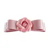 Pinza de resorte para el pelo con diseño de flor de camelia elegante estilo coreano y lazo tridimensional para niñas