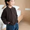 Ropa de punto para niños Primavera y Otoño 2025 Nuevas Camisas Polo para Niños Ropa de Punto con Cuello para Niñas Camisetas Interiores para Bebé
