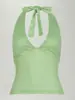 Estilo Europeu e Americano 2026 Aliexpress Transfronteiriço Retrô Americano Xadrez Vermelho e Branco Gola Laço Estilo Menina Sexy Quente Regata