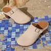 Zapatillas de Media Piel Casual Retro de Suela Gruesa para Mujer 2026 Zapatillas de Deslizamiento para Exteriores de Talla Grande