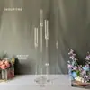 Salón de Bodas Acrílico Cristal Portavelas Guía de Camino Decoración Romántica de Lujo Ligero Adorno de Soporte Alto