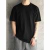 Gola redonda preta curta T2024 verão moda masculina bonito grande padrão impresso manga curta camiseta masculina all-match gelo seda manga curta