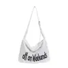 Bolso de mano portátil coreano estilo dopamina de verano para niñas, bolso tote estudiantil de gran capacidad estilo perezoso de nicho
