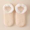 Sapatos e meias meias de lã de cordeiro meias de inverno forradas com fleece espessadas meias para dormir meias antiderrapantes de silicone para o chão meias aquecedoras para os pés