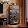 Vitrina para el Hogar para Figuras, Gabinete de Almacenamiento de Piso de Acrílico para Modelos de Juguete Lego con Luces y Cerradura, Vitrina Transparente