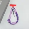 Estilo ins correa de teléfono tejida de color contrastante correa corta para la muñeca colgante de llavero de cámara CCD anti-pérdida unisex