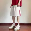 Shorts Esportivos de Três Barras Estilo Americano Cinco Pontos Masculino Verão Peso Pesado Casuais Marca da Moda Largo Versátil Calças de Perna Larga