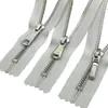 Cremalleras Ykk en Stock, No. Cremallera Cerrada de Metal Níquel Cobre Blanco, Tres Cabezales de Cremallera para Elegir, 15-30cm, en Stock