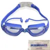 Gafas de Natación Galvanizadas Tapones para los Oídos de una Pieza para Exteriores Miopía Gafas de Natación para Adultos Impermeables y Antivaho Venta Directa de Fábrica