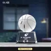 Trofeo de cristal personalizado para competición de baloncesto, medalla creativa de resina, recuerdo de premio deportivo con grabado