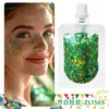 Gel Brillante Transfronterizo en Bolsa para Festivales de Carnaval, Maquillaje de Brillo Facial, Escamas de Brillo Corporal, Parches de Maquillaje