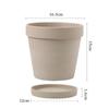Natural Mocha Plain Burning Respirável Absorvente Vaso de Flores de Cerâmica Nórdica Simples Cinza Bandeja de Cinto Grande Plantação de Flores em Vasos