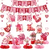 Nuevo Producto de Amazon: Set de Pancarta y Guirnalda Temático de San Valentín Qixi, Pancarta de Panal para Decoración de Bodas y Fiestas