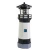 Farol Giratório de Resina Solar para Exterior Lâmpada Decorativa para Paisagismo de Pátio Ornamento para Gramado e Jardim Farol Estilo Americano