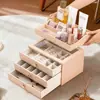 Estuche de Joyería CASEGRACE - Caja de Almacenamiento de Cosméticos de Alta Gama para el Hogar con Organizador de Sombras de Ojos tipo Cajón