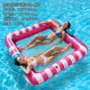 Amazon Outdoor Toma el Sol Amor Cama Flotante Inflable Ecológica Portavasos Engrosado con Almohada Doble Fila Flotante de Agua