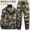 Conjunto de Ropa de Trabajo Camuflajeada para Primavera y Otoño para Hombres, Ropa para Exteriores, Duradero, Resistente a las Manchas, Ropa de Protección Laboral, Obra de Construcción, Reparación de Automóviles, Chaqueta de Uniforme de Entrenamiento