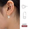 Pendientes apilables de gato con amor estilo coreano ins minimalista para mujer de plata de ley 999 dulce geniales para chica popular clavos de cartílago nuevos venta al por mayor