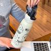 Taza Termo de Alta Capacidad con Buen Aspecto, Botella de Agua Aislada de Acero Inoxidable 316, Taza con Popote Linda para Niños y Estudiantes, Regalo Personalizable