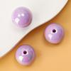 Cuentas Redondas de Acrílico con Recubrimiento UV de Alta Calidad Galvanizadas Iridiscentes Color Macaron Crema Accesorios para Cadena de Teléfono DIY Materiales para Cuentas
