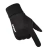 Guantes de gamuza con pantalla táctil de terciopelo para otoño e invierno para hombre, cálidos, para mensajero, dos dedos descubiertos, para motorista, conducción, guantes de medio dedo