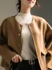 Camiseta Base Engrosada de Terciopelo de Coco Cepillado Doble Cara Otoño e Invierno Nueva para Mujer Cuello Semi-alto Casual Versátil Top de Manga Larga