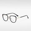 S11822 Europeo y Americano ins moderno liso combinable para mujer montura de gafas ojo de gato anillo de luz azul anti-luz con montura de gafas para miopía