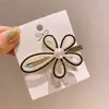 Grampo de cabelo novo com laço de diamante para franja de menina coreana, presilha lateral simples de liga metálica, pérola, acessórios de cabelo para atacado