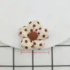 Novo Flor de Cinco Pétalas Redonda Marrom Arroz com Botões DIY Acessórios para Headwear Estéreo de Sapatos e Chapéus Preenchidos com Algodão