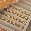 Novos acessórios de joias DIY banho de ouro real 18K pingente 26 letras pulseira colar acessórios pingente acessórios atacado