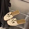 Pantuflas para Mujer, Pantuflas de Verano para Exteriores, Sandalias Planas de Punta Cuadrada Estilo Nuevo Primavera y Verano 2026, Chanclas de Vacaciones, Zapatos de Playa